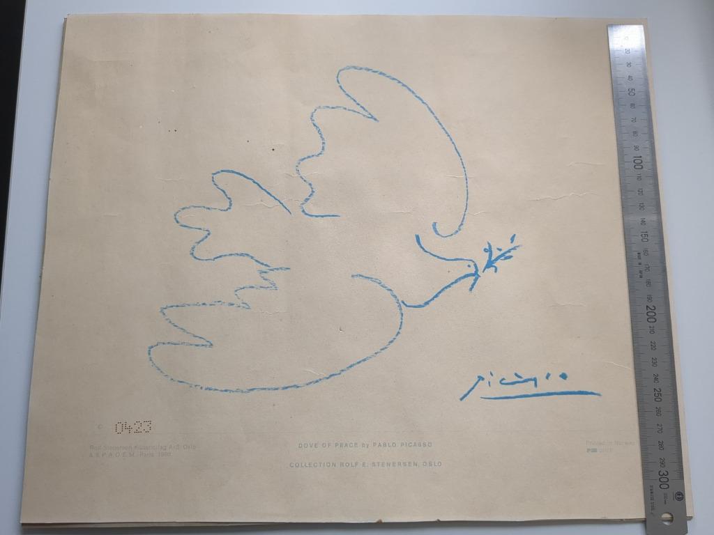Pablo Picasso-Colombe de la Paix repro 1967, Antiquités & Art, Art | Eaux-fortes & Gravures, Enlèvement ou Envoi