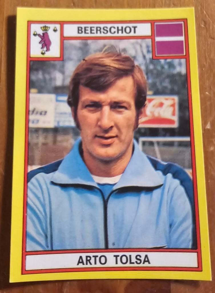 Panini Football 75 nr 43 Arto Tolsa Beerschot!, Ophalen of Verzenden, Zo goed als nieuw, Sticker