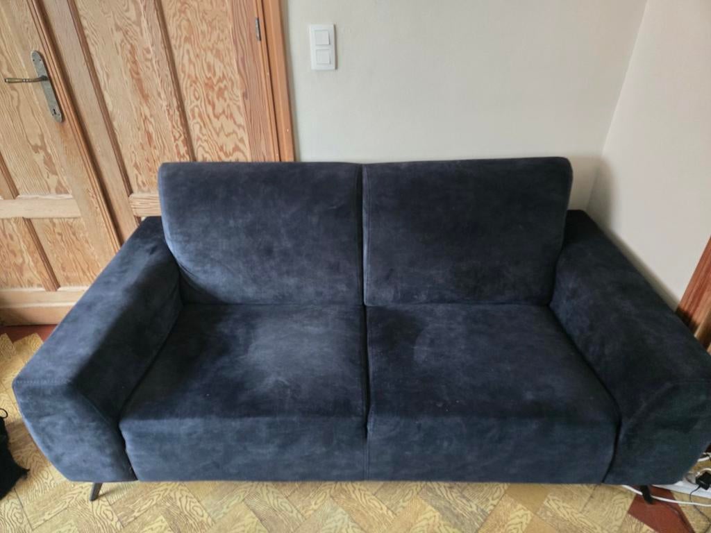 Vente de 2 canapés bleu foncé de chez Crack, Enlèvement, Tissus, Moderne, Neuf