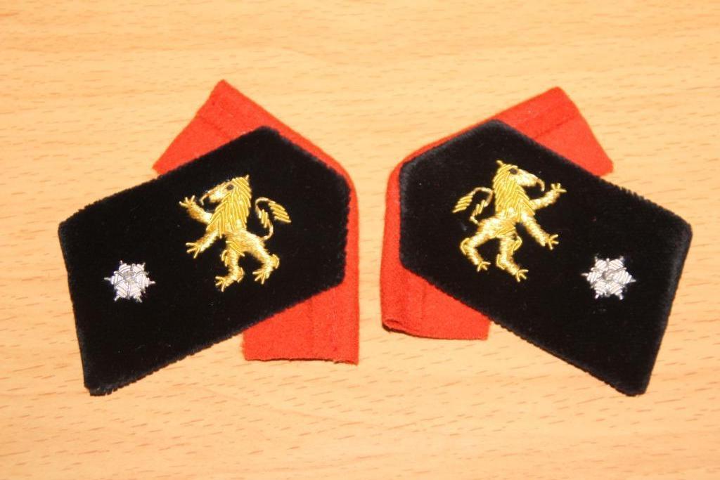 ABL paar leerling officierskraaghoeken 1e jaar (gala) (man), Verzamelen, Verzenden, Landmacht, Kleding of Schoenen
