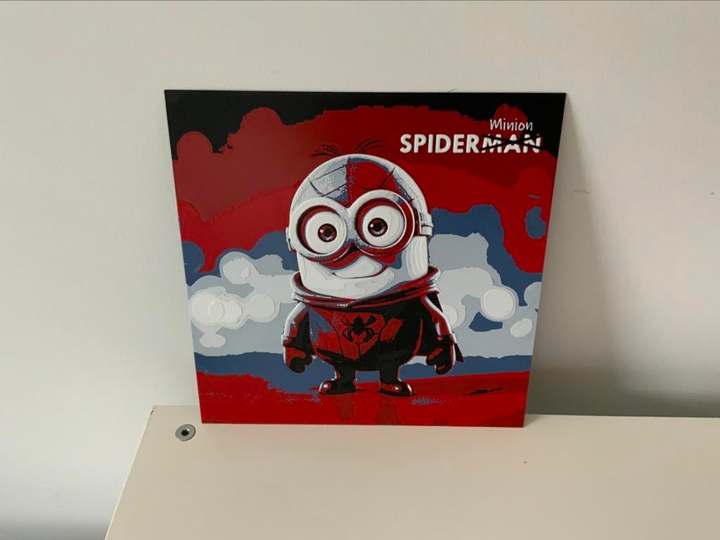 Minion en tant que Spiderman — Décoration murale(20 x 20 cm), Maison & Meubles, Accessoires pour la Maison | Décorations murale