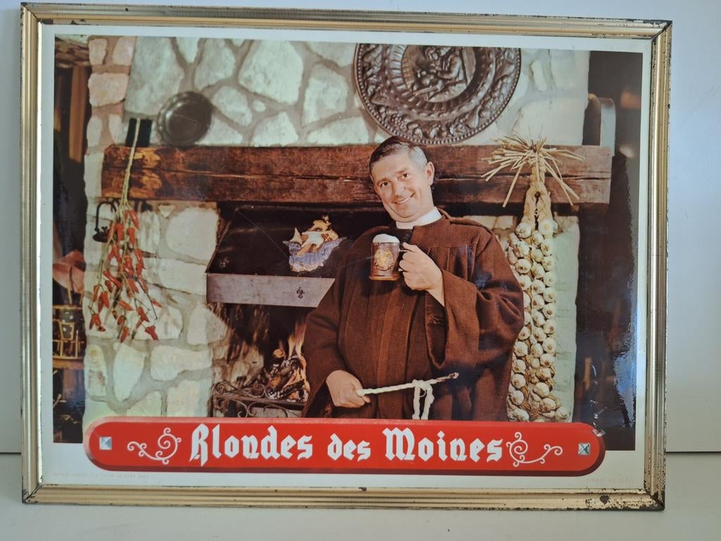 Blondes des moines trappisten bier glacoide bord 1967, Verzamelen, Biermerken, Ophalen of Verzenden