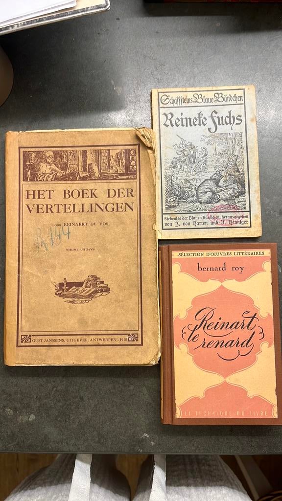 Unieke Set: 3 Antieke Reinaert de Vos Boeken– 1915-1946, Ophalen