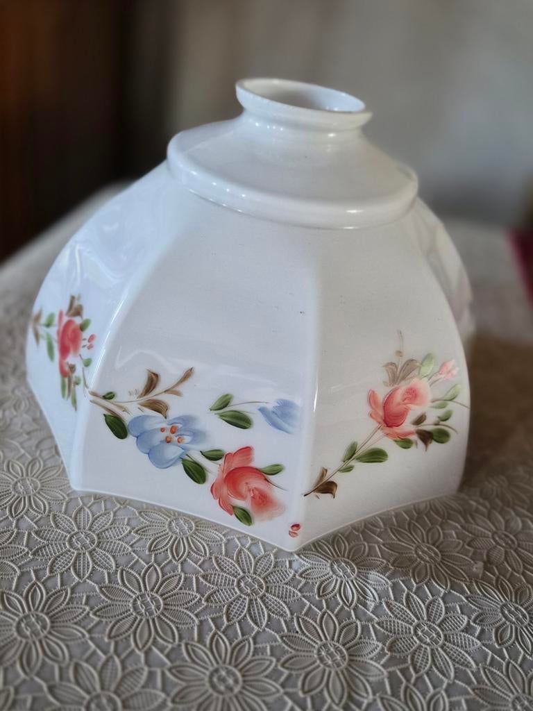 Lampe suspendue art déco en opaline, Antiquités & Art, Enlèvement ou Envoi