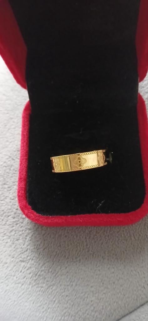 Bague en plaque or 18k