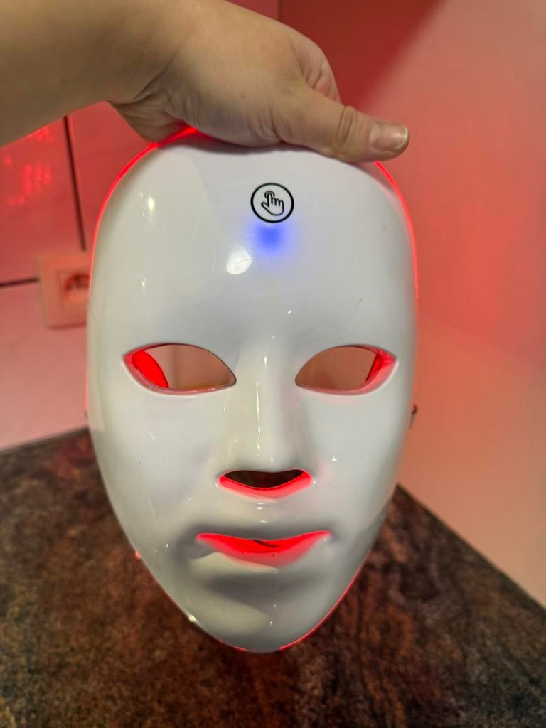 LED gezichtsmasker met 7 kleuren huidverjonging, Ophalen, Zo goed als nieuw