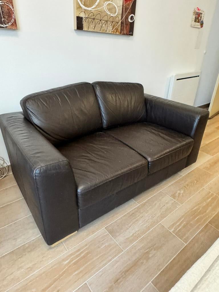 comfortabele zetel – Gratis ophalen, Huis en Inrichting, Zetels | Zetels, Ophalen, Kunststof, Gebruikt, 150 tot 200 cm