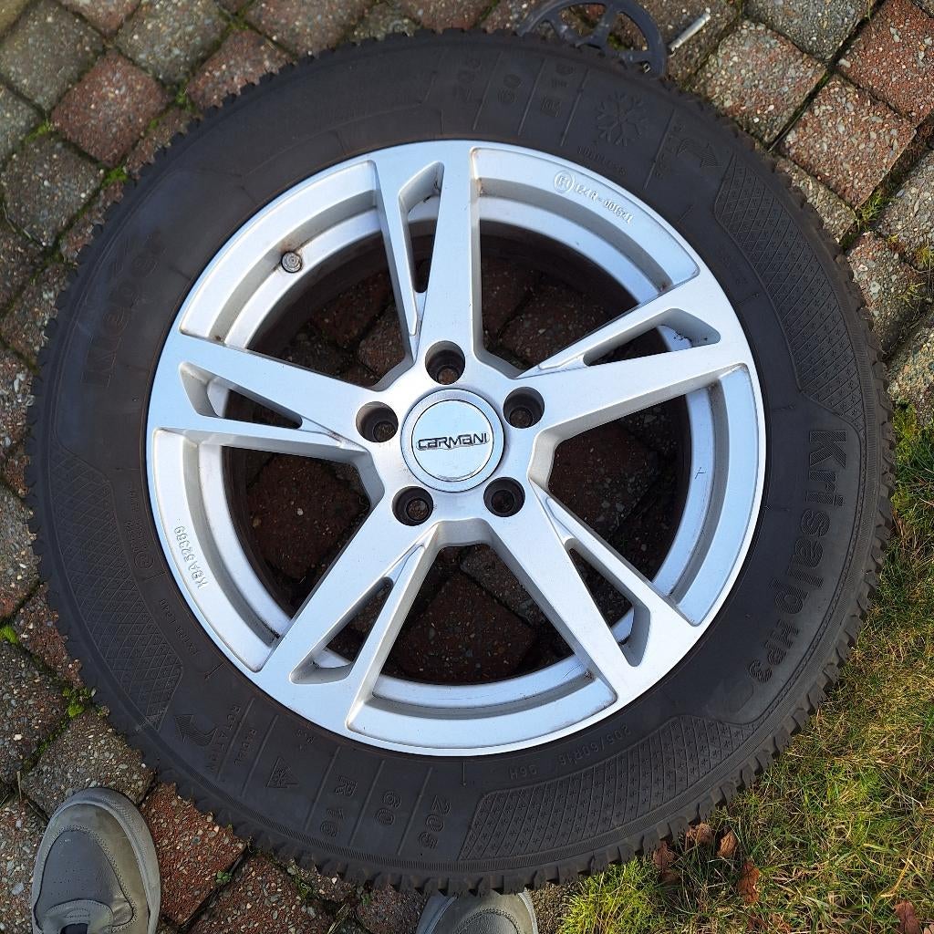 winterbanden met velgen, Auto-onderdelen, Banden en Velgen, Ophalen, Gebruikt, 16 inch, Banden en Velgen