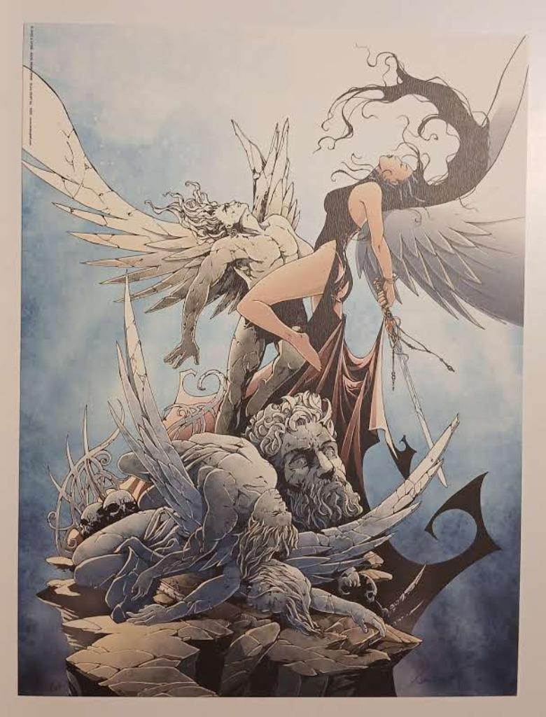 BD sérigraphie Paradis perdu Ange et Xavier 2005 signée TTB, Ophalen of Verzenden, Nieuw, Plaatje, Poster of Sticker