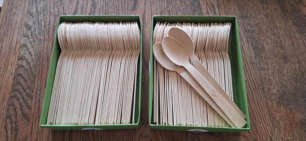 Lepels bamboe (100 stuks), Ophalen of Verzenden