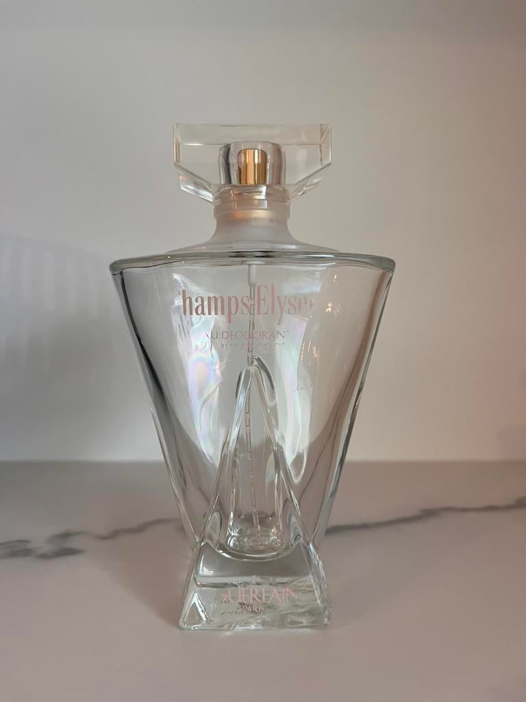 Bouteille vintage vide d'eau déo Guerlain Champs Elysées, Enlèvement ou Envoi, Utilisé