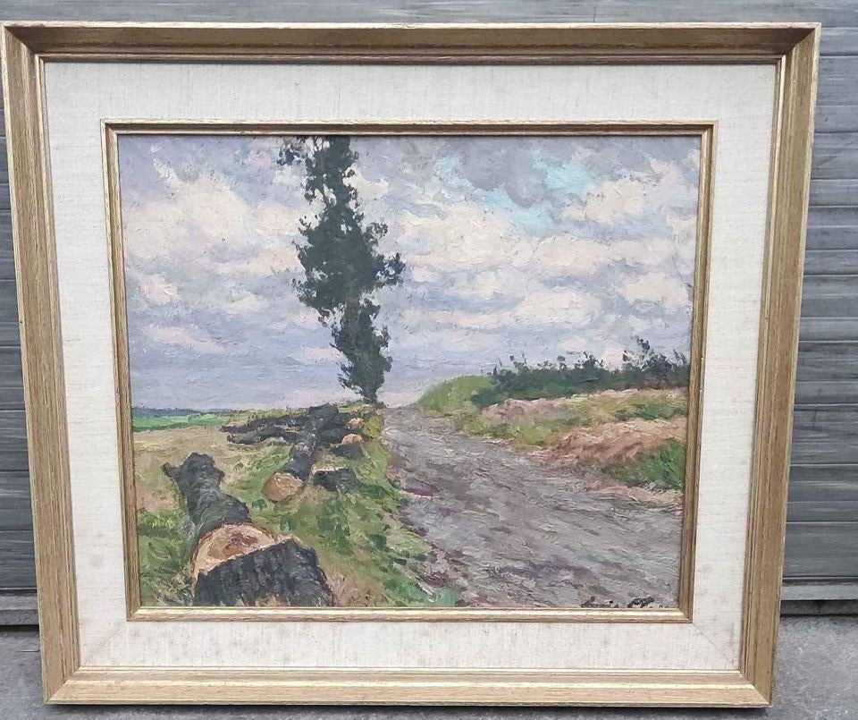 huile sur panneau paysage signe louis clesse, Antiek en Kunst, Kunst | Schilderijen | Klassiek, Ophalen of Verzenden
