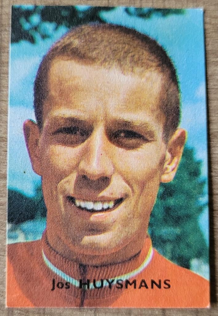 Oude fotoprent: wielrenner Jos Huysmans, Ophalen of Verzenden, Gebruikt, Poster, Plaatje of Sticker