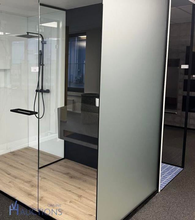 Mat glazen douchewand 8 mm 140 x 240 cm inloopdouche, Doe-het-zelf en Bouw, Glas en Ramen, Nieuw, Glasplaat, 160 cm of meer, 120 tot 160 cm