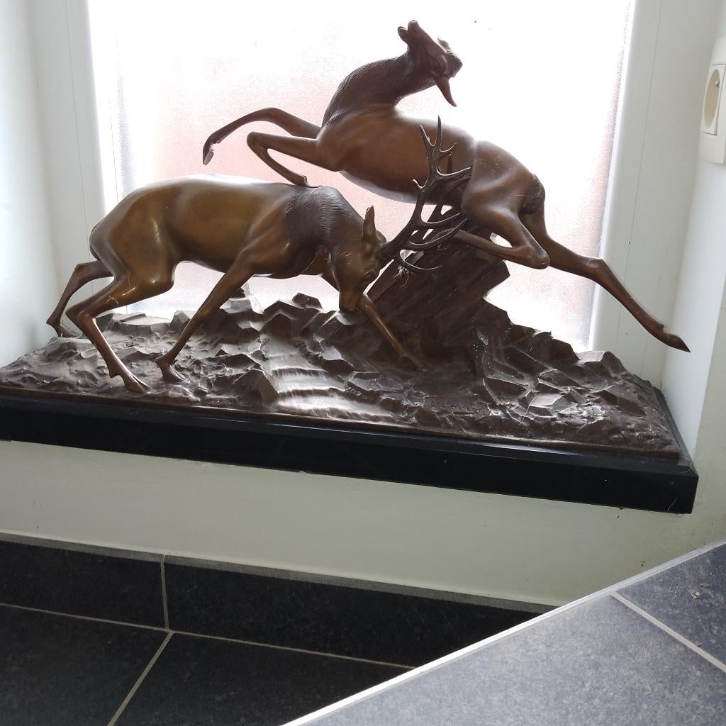 Sujet chasse en bronze signé Georges Lavroff, Antiquités & Art, Enlèvement, Bronze