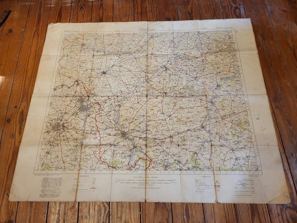 Carte secteur Tournai, GB-US 1WW, Envoi