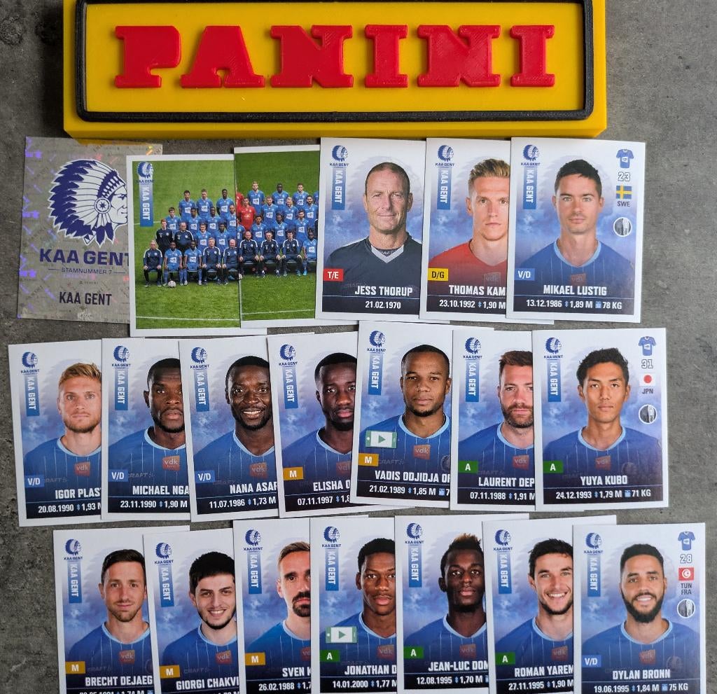 AUTOCOLLANTS PANINI FOOT AA GENT 20X2019/20 JONATHAN DAVID, Enlèvement ou Envoi, Neuf