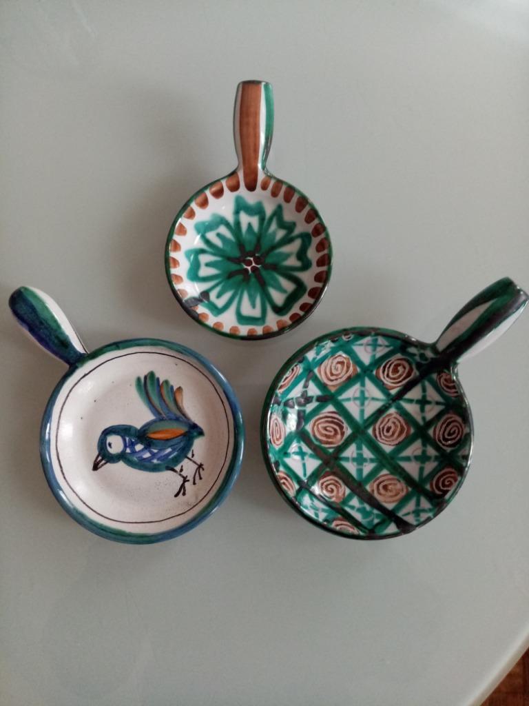 Trois caquelons céramiques Vallauris /Robert Picault 50/60s, Antiquités & Art, Antiquités | Céramique & Poterie, Enlèvement ou Envoi