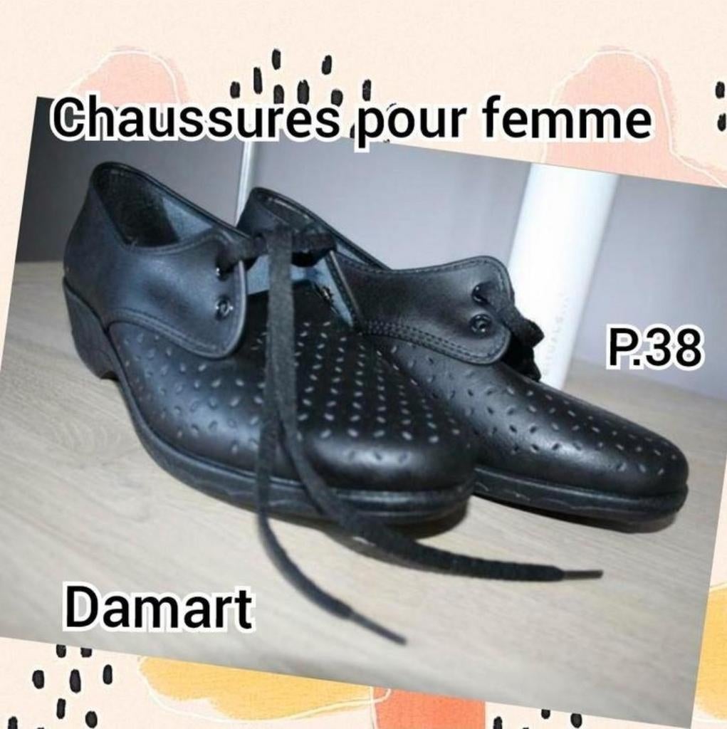 Chaussures pour femme-noire-Damart-P.38, Neuf, Enlèvement ou Envoi, Damart, Noir