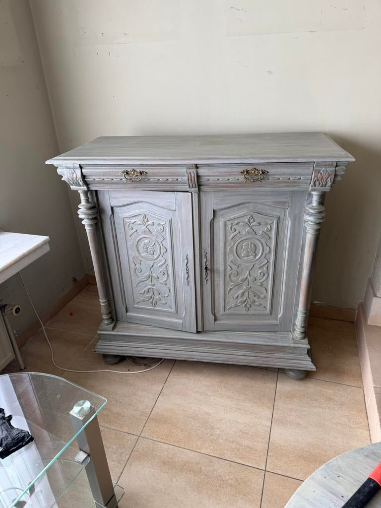 Tweedeurskast met lades, Huis en Inrichting, Ophalen, Gebruikt, Met lade(s)