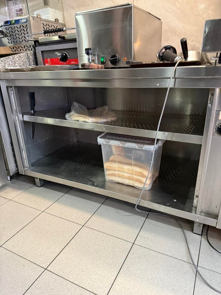 RVS Inox Werktafels - Wandrekken - Horeca Inox meubilair, Ophalen, Gebruikt