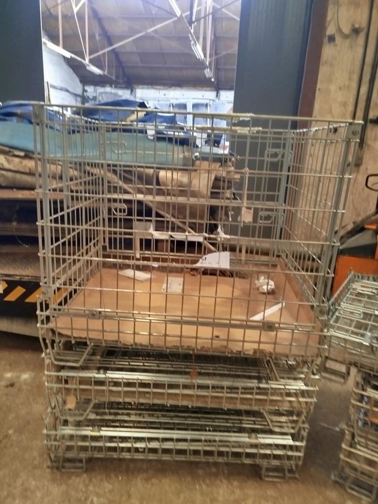 Bac à caisses d'entrepôt, bacs de rangement en métal, caisse, Bricolage & Construction, Casiers & Boîtes, Enlèvement, Comme neuf