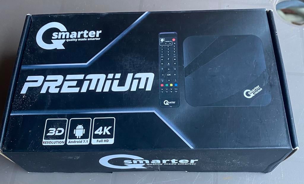 Boîtier Android Qsmarter Premium 4K, TV, Hi-fi & Vidéo, Enlèvement, Comme neuf, HDMI, Moins de 500 GB