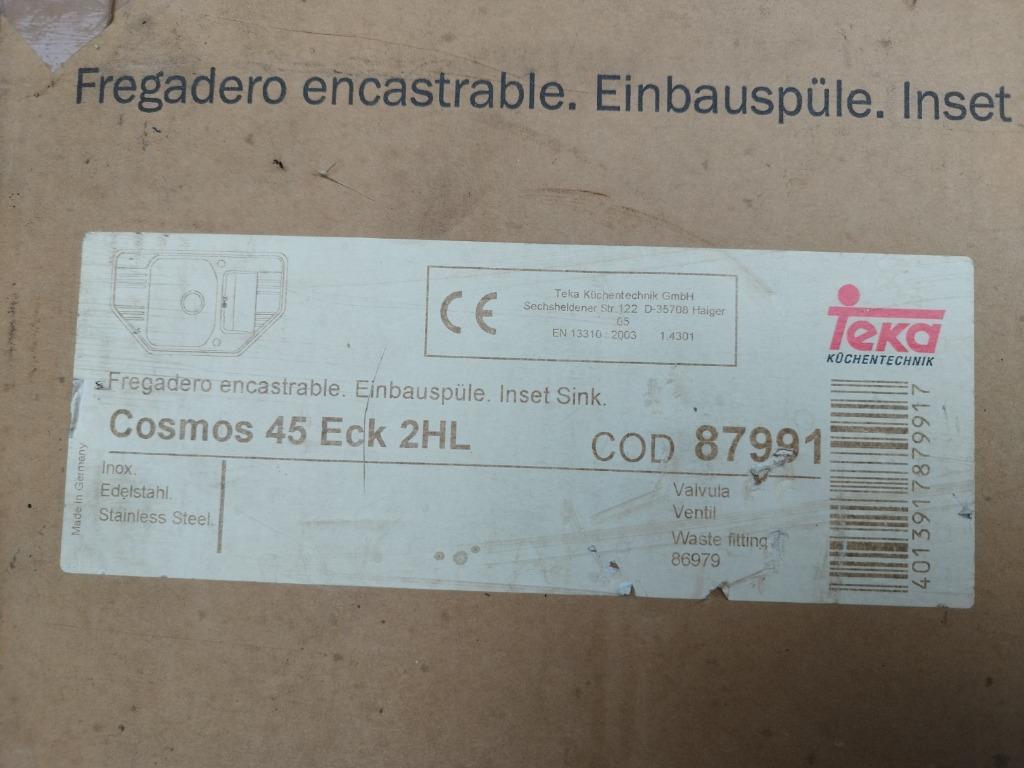 Évier Teka 88,4 x50,4 cm - INOX - Nouveau !, Gris, Moins de 100 cm, Comme neuf, 50 à 100 cm