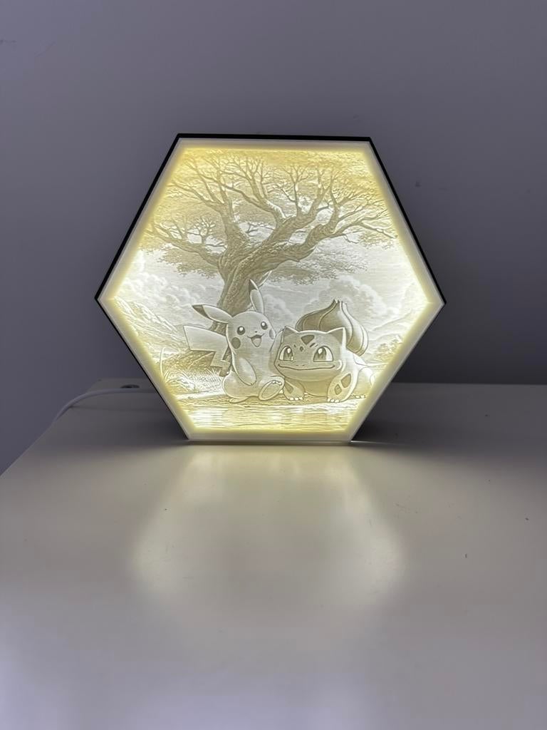 Pokémon LED Lichtbox – Unieke nachtlamp – 3D-geprint, Ophalen, Nieuw