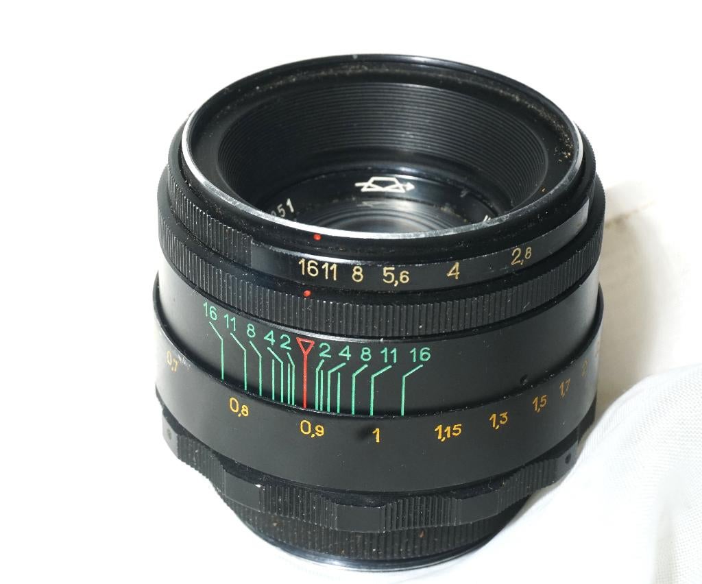 Hélios 44-2 M42 (proche du neuf) + bague d'adaptat. possible, TV, Hi-fi & Vidéo, Enlèvement ou Envoi, Comme neuf, Reflex miroir