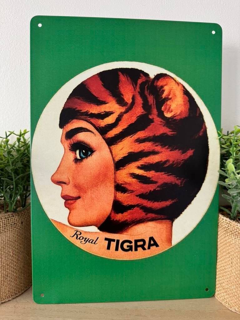 Panneau d'affichage en métal Tigra, Collections, Enlèvement ou Envoi, Neuf, Panneau publicitaire