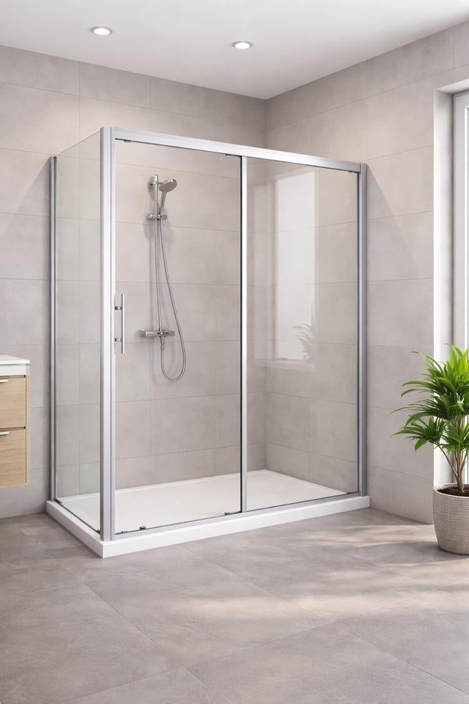 INTR Douche Shower glas 140x80cm met schuifdeur, Enlèvement, Neuf