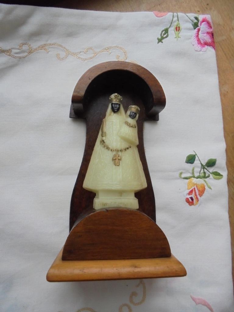 Statue fluorescente OLV Scherpenheuvel dans un support en bo, Collections, Religion, Comme neuf, Christianisme | Catholique, Image