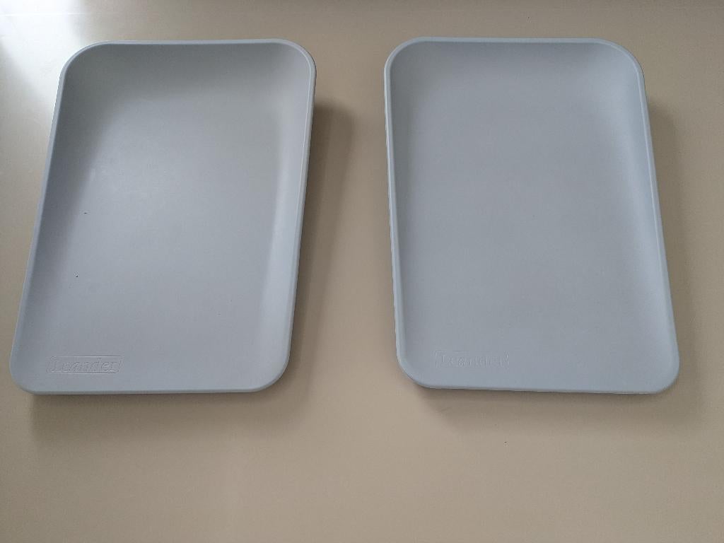 2x Leander Matty Verschoningskussen Blauw, Kinderen en Baby's, Badjes en Verzorging, Ophalen, Gebruikt, Aankleedkussen, Overige merken