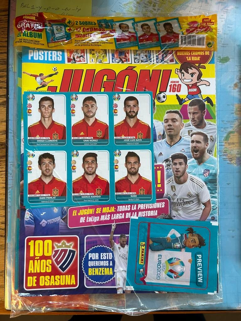 Panini Spanje ‘ Update Spanje EK 2020’, Ophalen of Verzenden, Zo goed als nieuw, Meerdere stickers