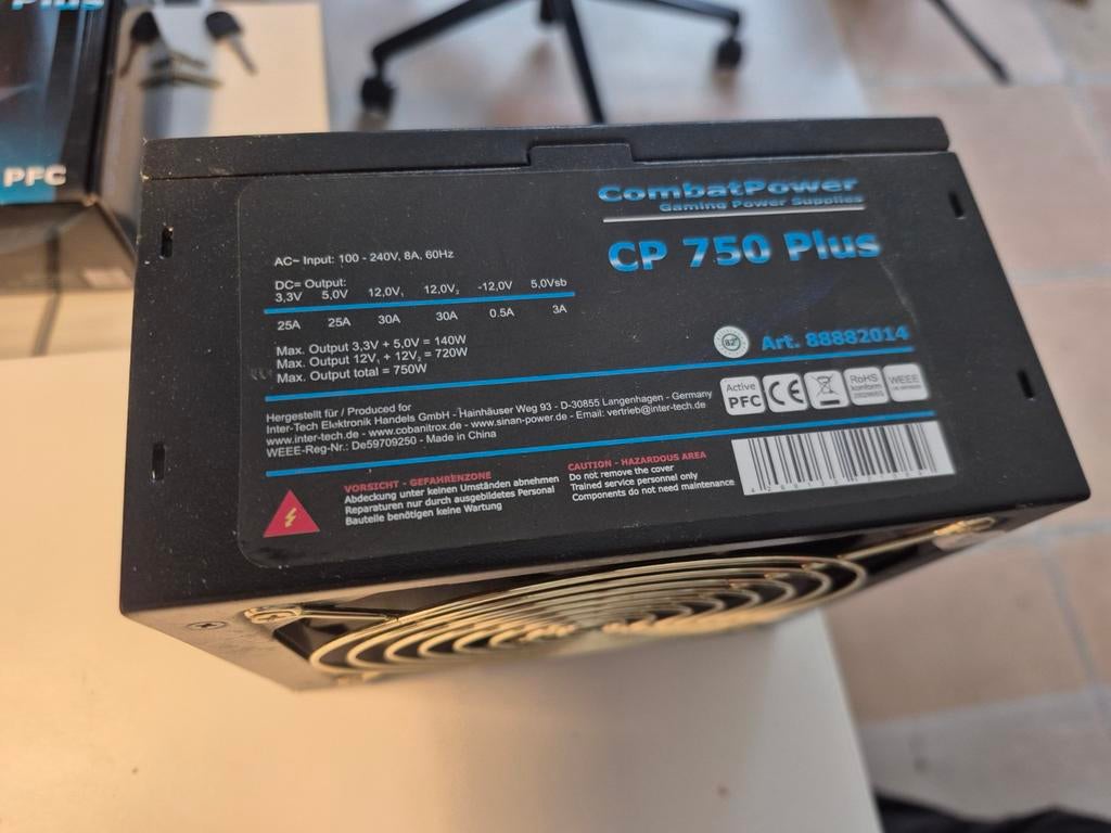 Alimentation ATX CP 750 plus, Enlèvement ou Envoi, Reconditionné