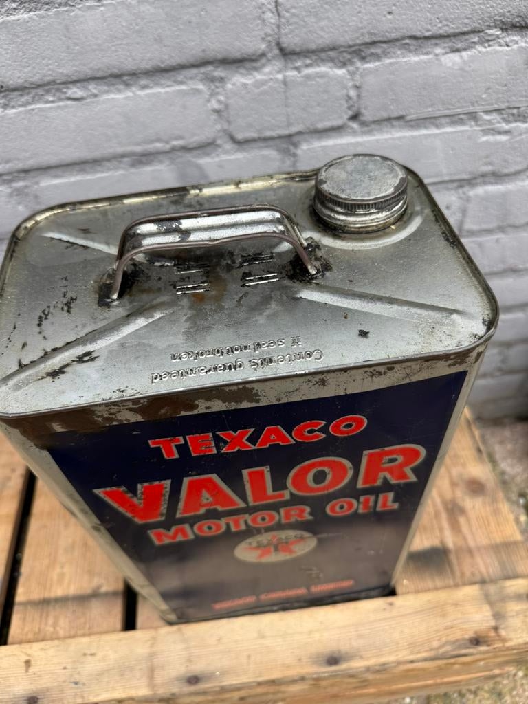 Ancien gros bidon d'huile TEXACO, Enlèvement ou Envoi, Utilisé, Emballage