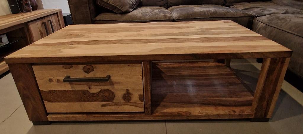 Table basse bohème, Maison & Meubles, Enlèvement, Comme neuf, Rectangulaire, Modern