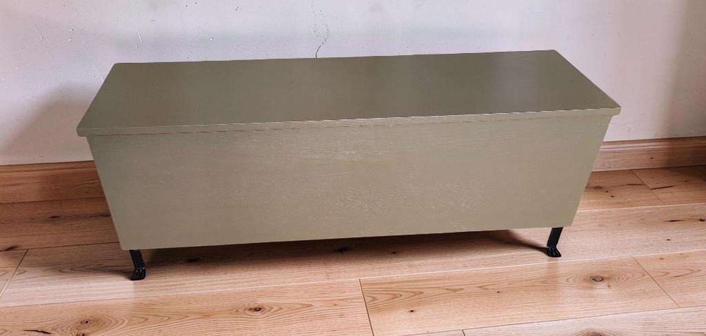 Coffre / banc de rangement revisité, Enlèvement, Comme neuf, 65 cm ou plus, Moins de 55 cm
