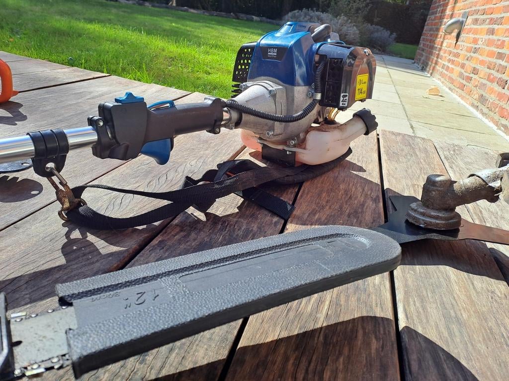 Combi motor heggenschaar, kettingzaag en bosmaaier, Tuin en Terras