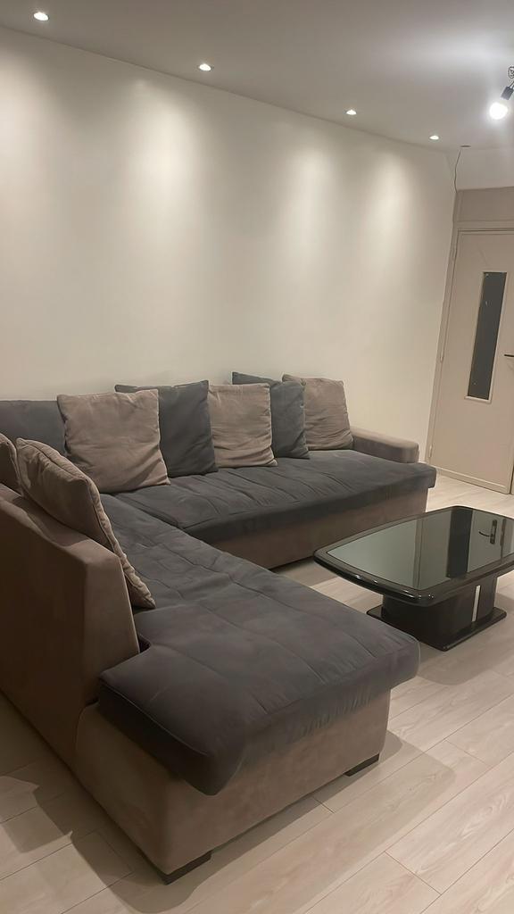 Salon + table basse, Enlèvement ou Envoi, Utilisé, Tissus