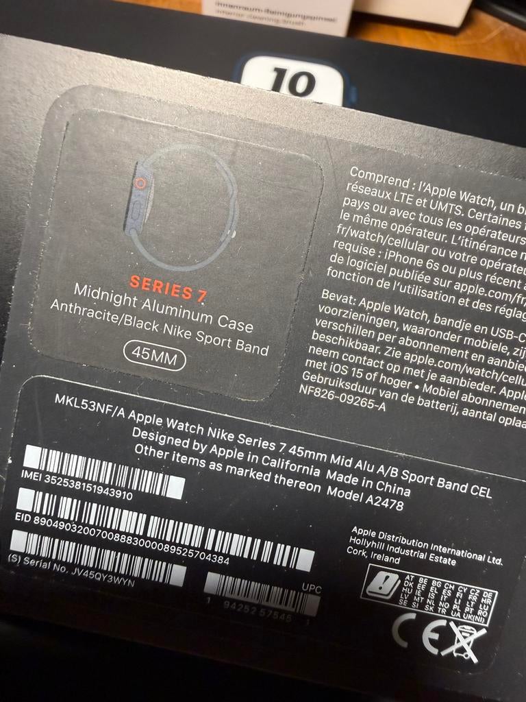 Apple Watch 7 Midnight Aluminium 45, Telecommunicatie, Ophalen, Zo goed als nieuw