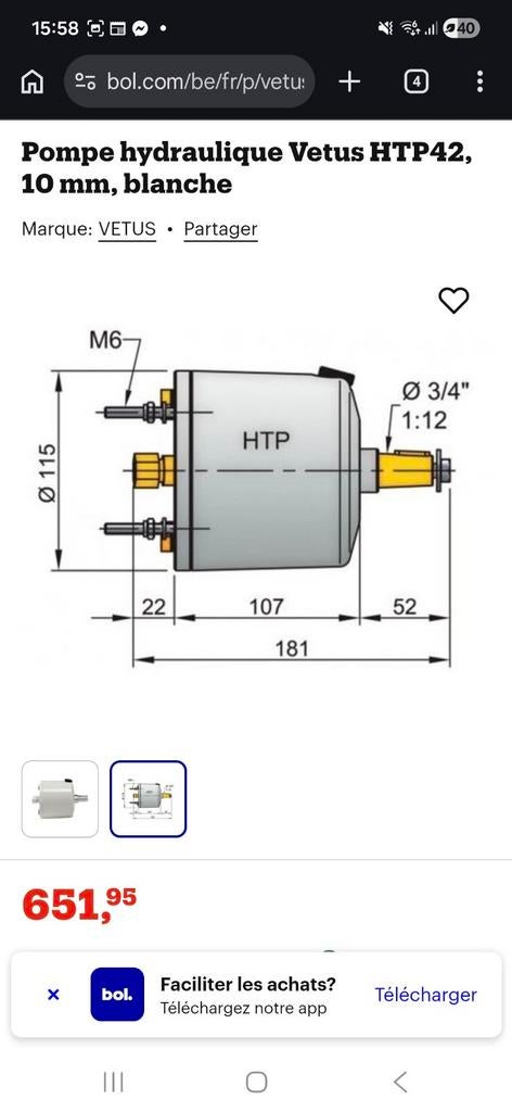 Pompe hydraulique, Articles professionnels, Enlèvement ou Envoi