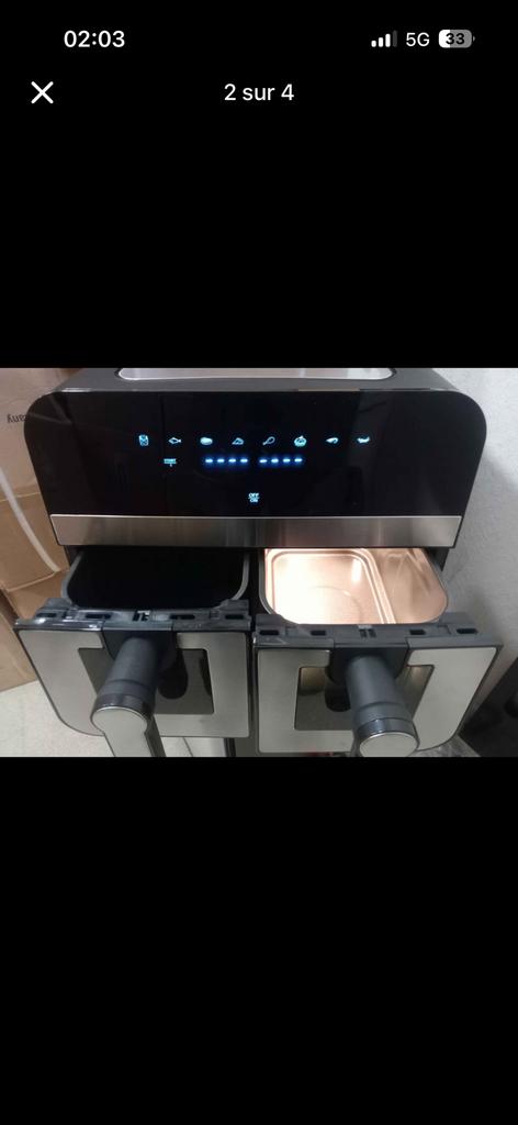Double air fryer 9litre NEUF livraions offerte, Electroménager, Friteuses à air, Enlèvement ou Envoi, Comme neuf, Friteuse à air
