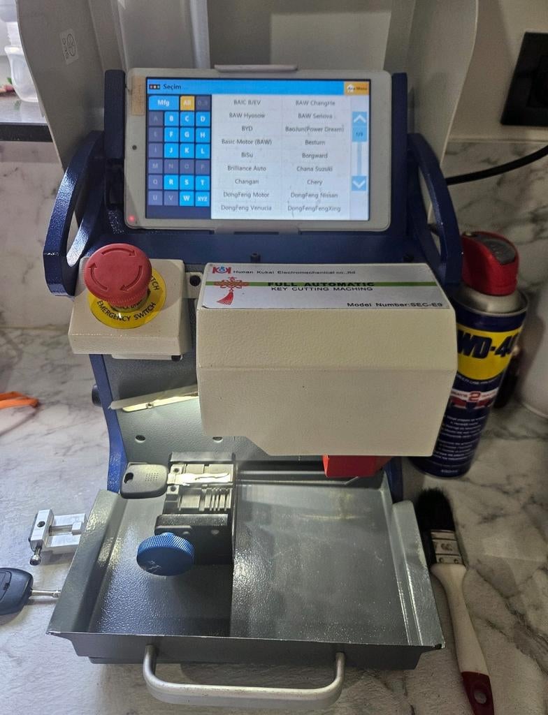 Machine à clés SEC E9, Enlèvement