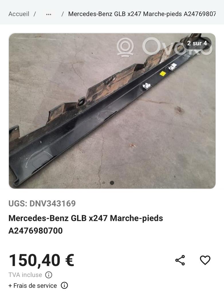 MARCHE PIED MERCEDES GLB -100€, Enlèvement