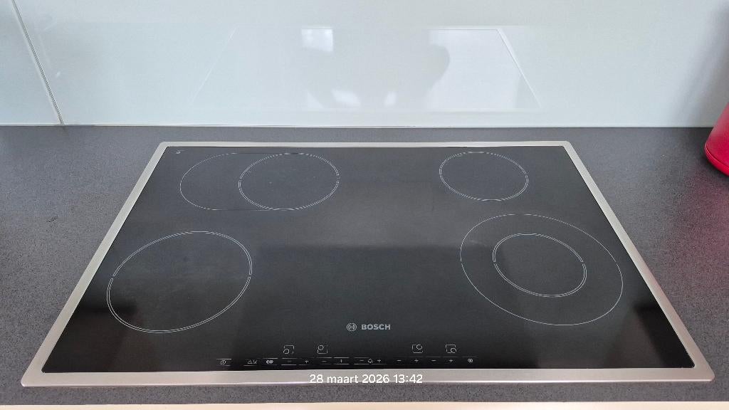 Vitrokeramische kookplaat 80 cm Bosch, Elektronische apparatuur, Kookplaten, Ophalen, Gebruikt, Keramisch, 4 kookzones