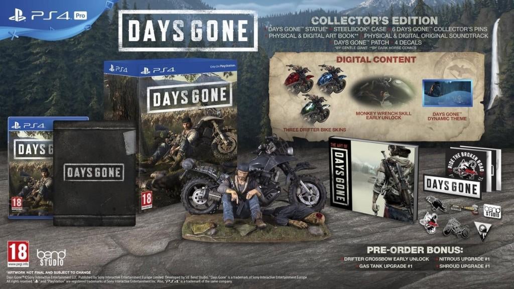 Days Gone Collectors Edition voor Ps4 / Ps5, Games en Spelcomputers, Games | Sony PlayStation 4, Ophalen, Vanaf 18 jaar, Overige genres