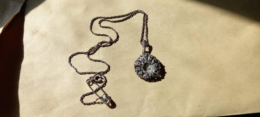 Collier en argent avec pendentif, Enlèvement ou Envoi, Avec pendentif, Comme neuf, Argent