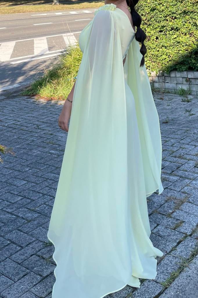 Pastelgele gelegenheidskleed, Vêtements | Femmes, Vêtements de mariage & Accessoires de mariage, Enlèvement ou Envoi, Comme neuf